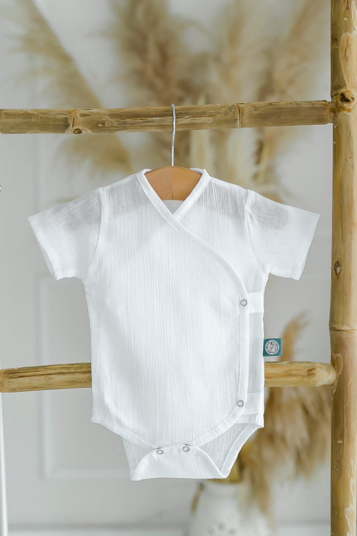 OUTLET 18-24 Ay Şile Bezi Bebek Beyaz Anvelop Çıtçıtlı Body