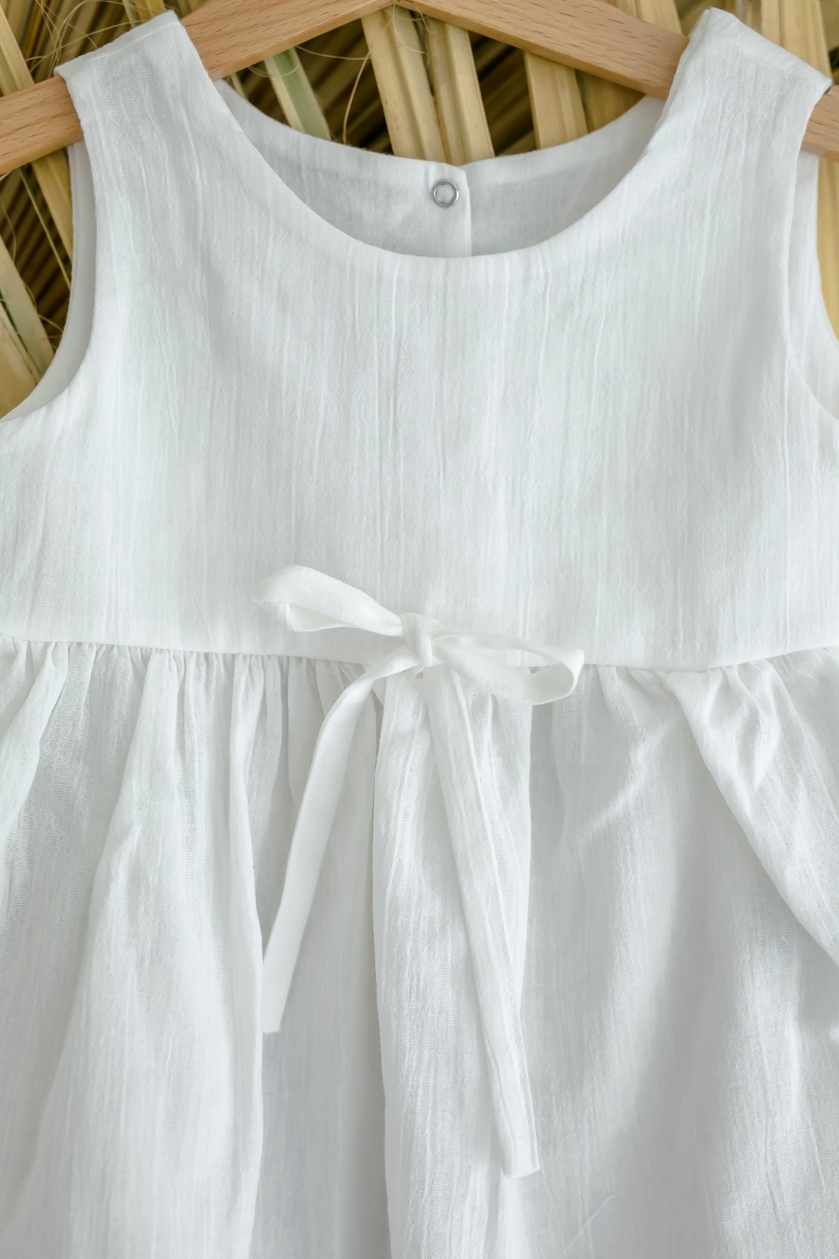 Şile Bezi Kız Çocuk Beyaz Bloomy Müslin Elbise ve Şort