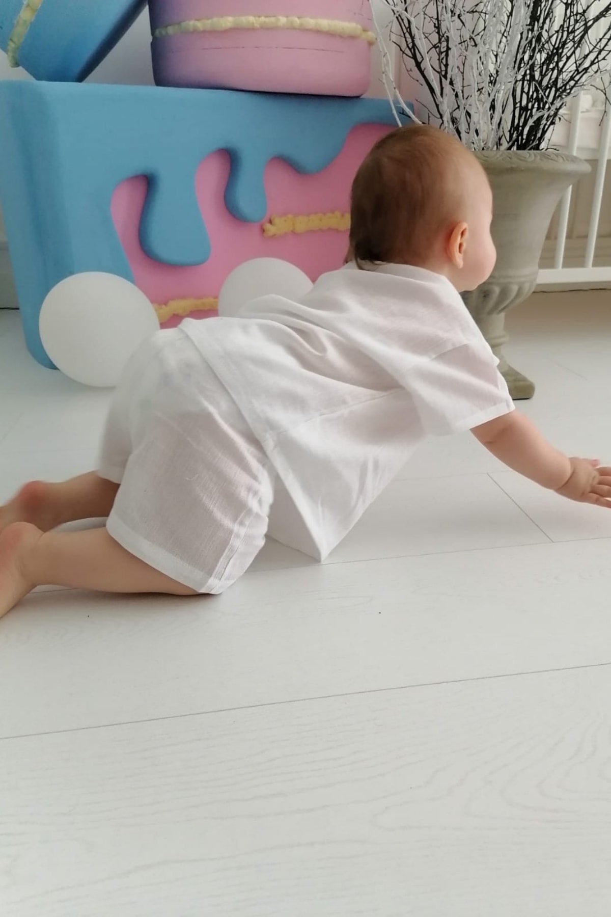 Şile Bezi Çocuk Beyaz Müslin Şort