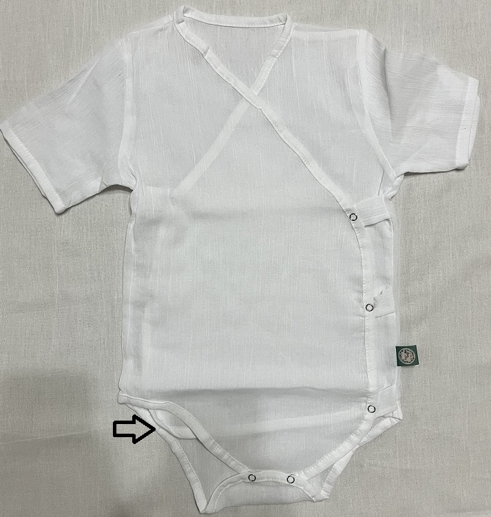 OUTLET 12 - 18 Ay Şile Bezi Bebek Beyaz Anvelop Çıtçıtlı Body
